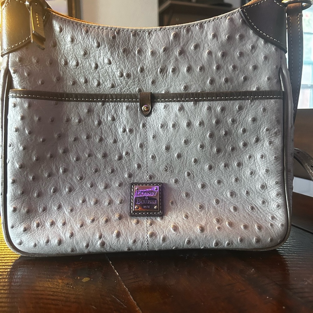 Dooney & Bourke Gray/ Taupe Textured Shoulder Bag